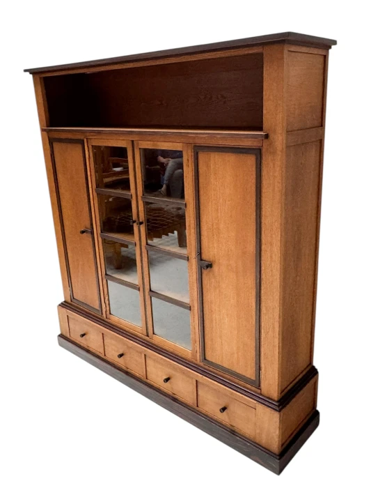 Art Deco Modernist Four-Door Bookcase, 1920s
